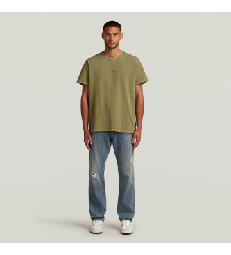 G-Star T-shirt Overdyed Center Chest verde