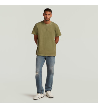 G-Star T-shirt Overdyed Center Chest verde