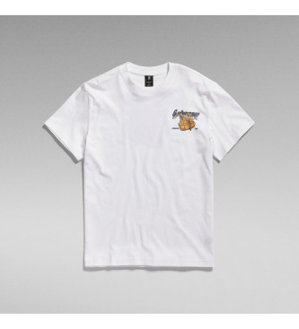 G-Star T-shirt graphique  dos de gilet blanc