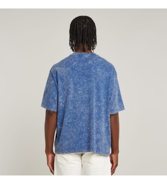 G-Star Acid Wash Boxy Ribbed T-shirt bleu