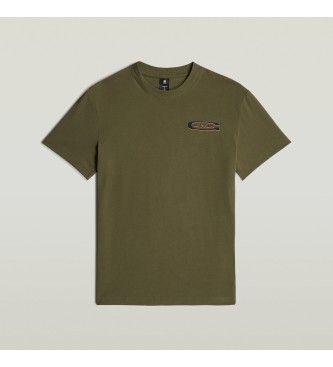 G-Star Camisola com nervuras em arco com grfico nas costas verde