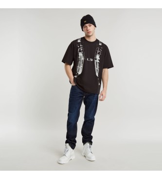 G-Star T-shirt Rugzak Grafisch Boxy zwart