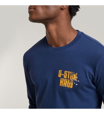 G-Star T-shirt com motivos grficos Big Crane Back azul