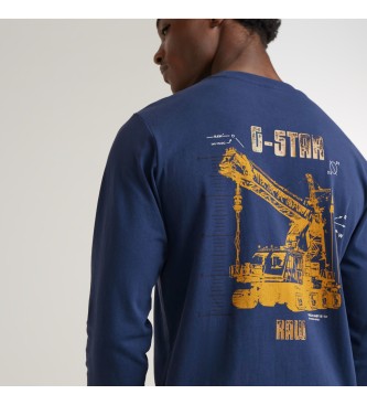 G-Star Big Crane Back Graphic T-shirt blue