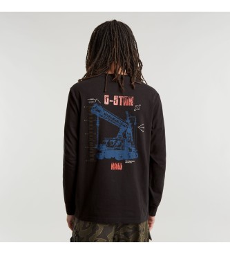 G-Star Big Crane Back Graphic T-shirt svart