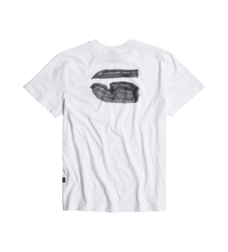 G-Star Camiseta Burger Back Print blanco
