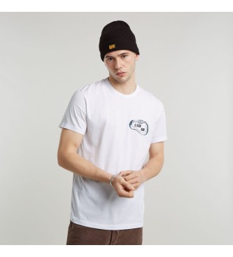 G-Star T-shirt karabijnhaak logo wit