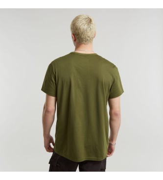 G-Star T-shirt com logtipo de mosqueto verde