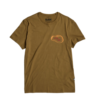 G-Star T-shirt Karabiner Logo braun