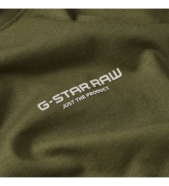 G-Star T-shirt squadrata sul petto centrale verde