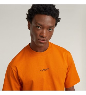 G-Star Boxy-T-Shirt mit Mittelbrust orange