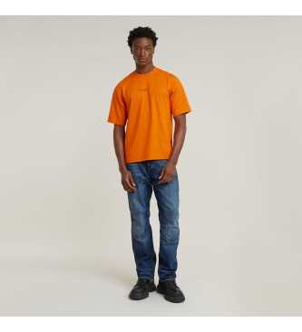 G-Star Boxy-T-Shirt mit Mittelbrust orange