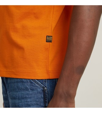 G-Star Boxy-T-Shirt mit Mittelbrust orange