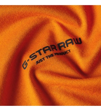 G-Star T-shirt squadrata con petto centrale arancione