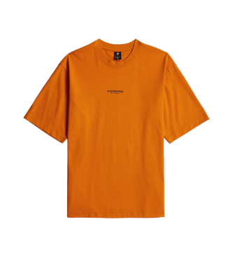 G-Star Boxy-T-Shirt mit Mittelbrust orange