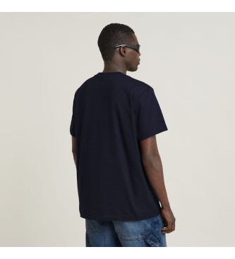 G-Star T-shirt med navy logo midt p brystet