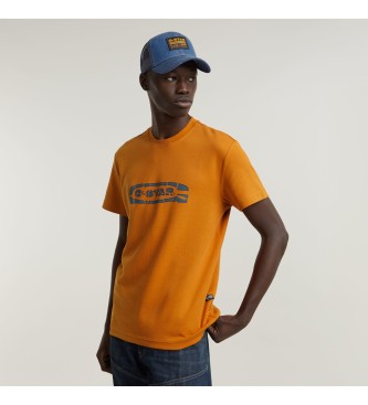 G-Star Zerstrtes Old Skool Logo-T-Shirt orange