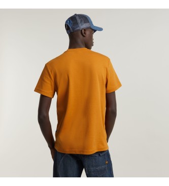 G-Star Destroyed Old Skool Logo T-shirt orange