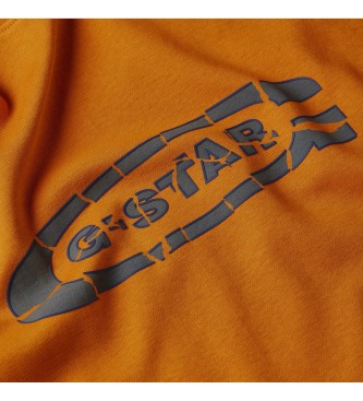 G-Star T-shirt Destroyed Old Skool Logo orange