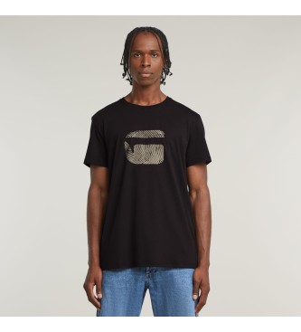 G-Star Fingerabdruck-Burger-T-Shirt schwarz