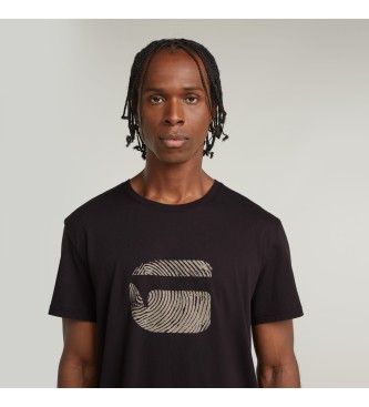 G-Star Fingerabdruck-Burger-T-Shirt schwarz