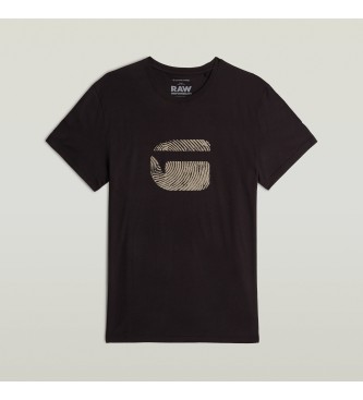 G-Star Fingerabdruck-Burger-T-Shirt schwarz