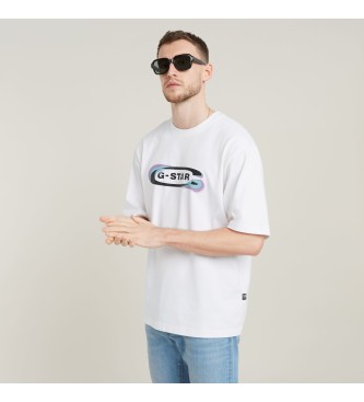 G-Star Gradient Old Skool Logo Boxy T-Shirt blanc