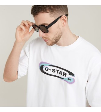 G-Star Gradient Old Skool Logo Boxy T-shirt hvid