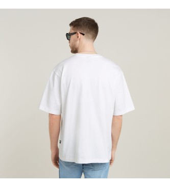 G-Star Camiseta Gradient Old Skool Logo Boxy blanco