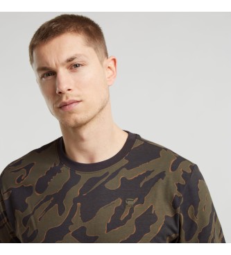 G-Star T-shirt Island Camo zielony