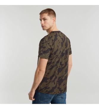 G-Star Island Camo T-shirt vert