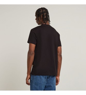 G-Star T-shirt med magasinprint, sort