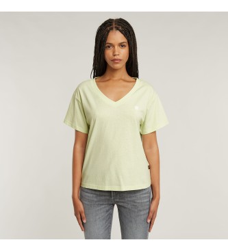 G-Star Open V-hals Relaxed T-shirt groen