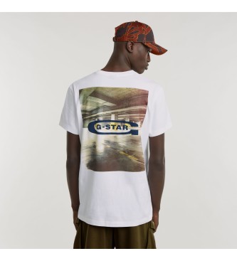 G-Star T-shirt com estampado fotogrfico branco