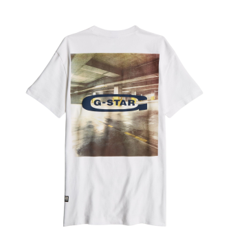 G-Star T-shirt med fotoprint, hvid