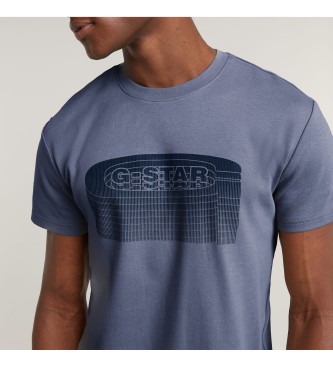 G-Star Stacked Old Skool Logo T-shirt grau blau