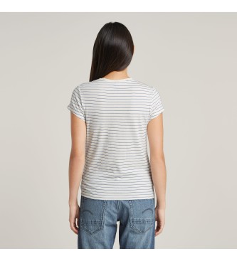 G-Star Stripe Eyben Slim V-Neck2.0 T-shirt blue