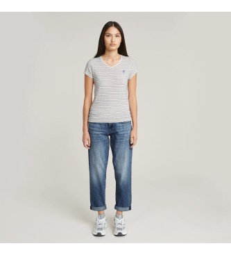 G-Star Stripe Eyben Slim V-Neck2.0 T-shirt blue