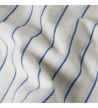 G-Star Stripe Eyben Slim V-Neck2.0 T-shirt blue