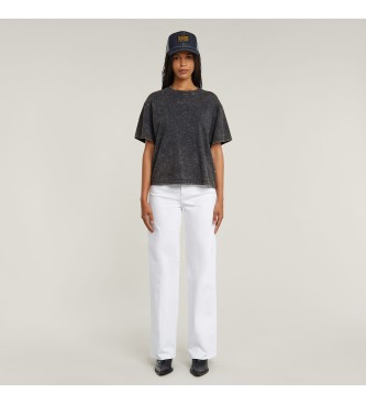 G-Star Gewassen G-Script Geribd T-shirt grijs