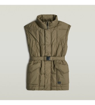 G-Star Gilet imbottito con cintura verde