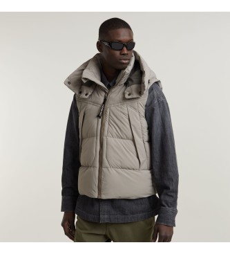 G-Star Gilet grigio imbottito con cappuccio 2.0 G-Whistler