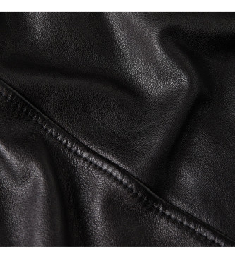 G-Star Giacca da motociclista in pelle nera