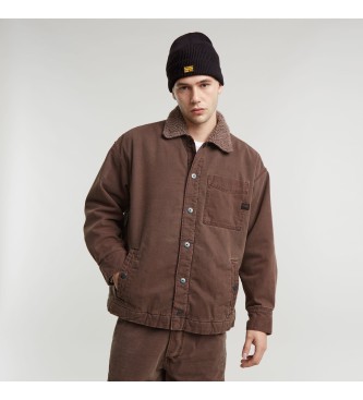 G-Star Boxy Fit Sherpa-jacka brun