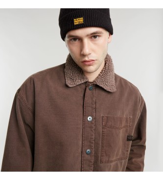 G-Star Boxy Fit Sherpa-jacka brun