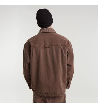 G-Star Boxy Fit Sherpa Jacket brown