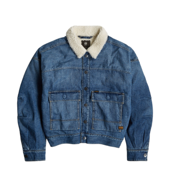 G-Star Drifter Sherpa Jas blauw