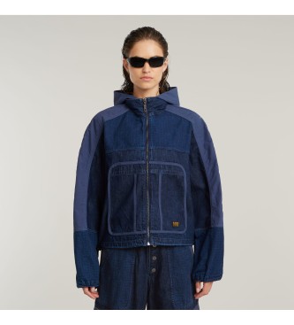 G-Star Tekaška jakna s kapuco modra