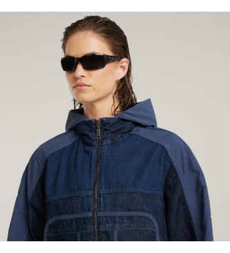G-Star Tekaška jakna s kapuco modra
