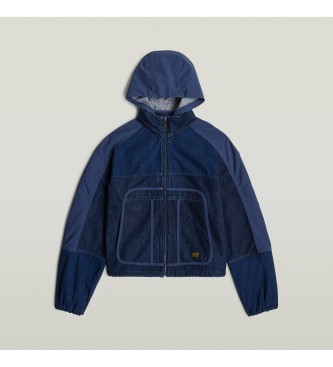 G-Star Tekaška jakna s kapuco modra